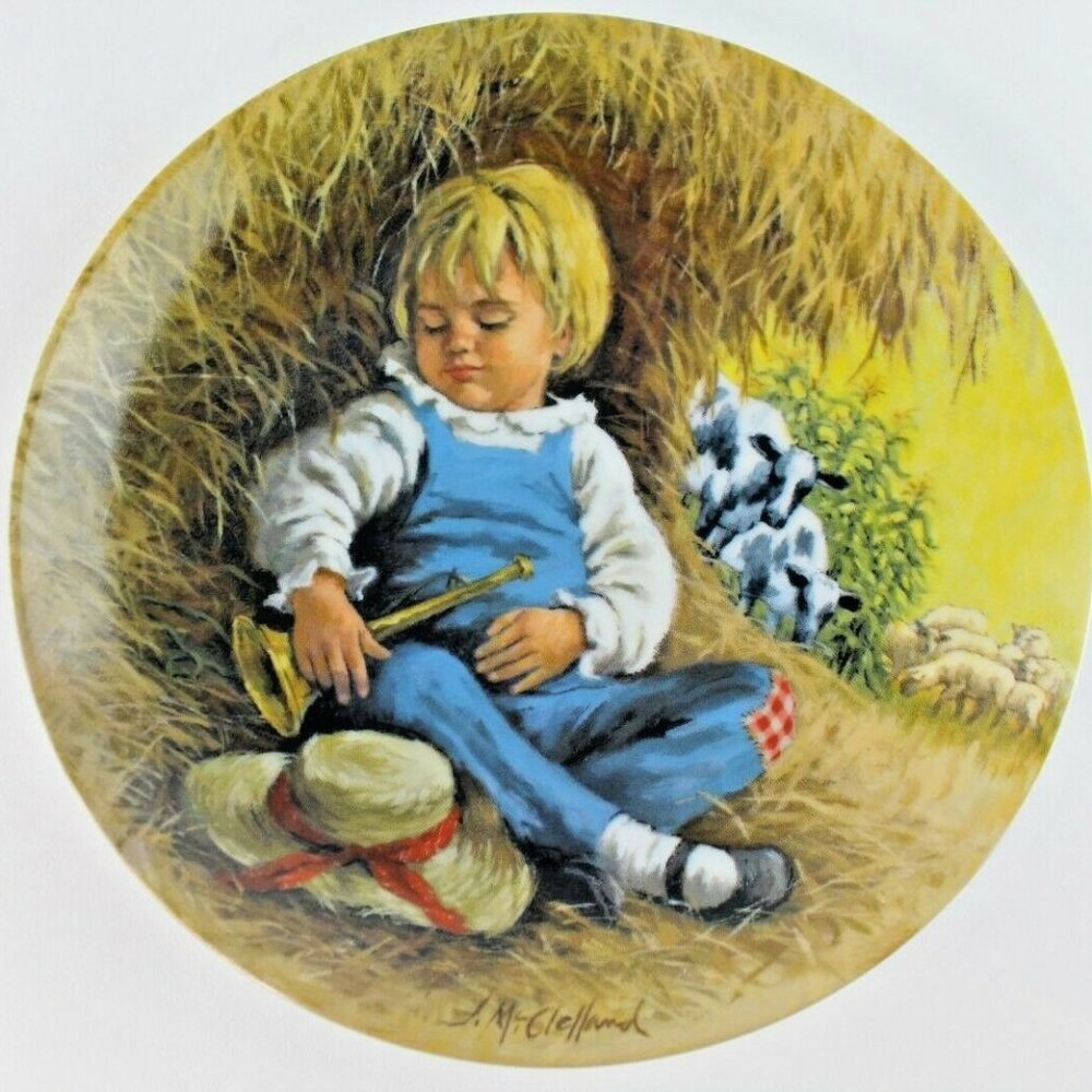 Little Boy Blue Collector Plate by John McClelland RECO 2nd Issue 1989 W/COA NEW